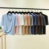 M bis 6XL Übergröße Sommer Modal Tiefes V-Ausschnitt T-Shirts Halbarm Dünnes dehnbares T-Shirt Lässiges Layering-T-Shirt Tops Komfort-T-Shirts