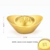 Solid Brass Gold Ingot Ornament - Feng Shui Wealth Decor for Home/Office Realistic Lucky Gift for Housewarming/Grand Opening