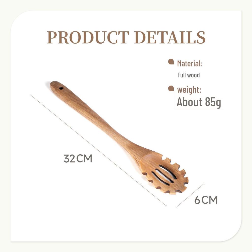 Conjunto de Espátula e Colher de Madeira Antiaderente - Design Anti-Queimadura para Saltear