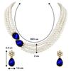 Faux Pearl Crystal Necklace and Jewellery Set Gift for Women