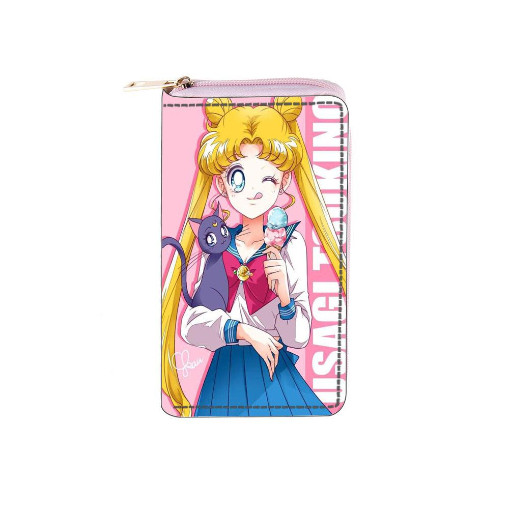 Anime Cartoon Long Zipper Wallet Wallet Clutch Sailor Moon