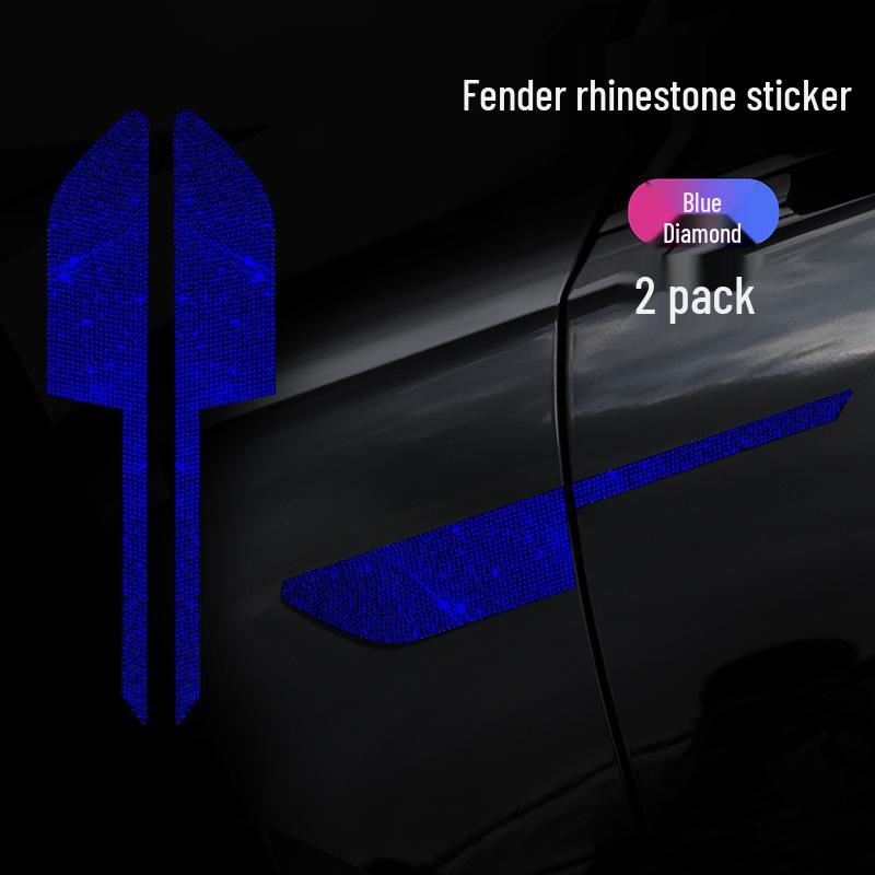 Carbon Fiber Fender Diamond Decal: Anti-Collision Body Decoration