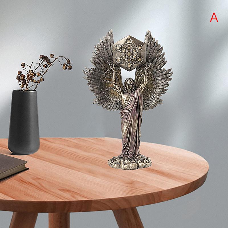 Talmudic Judaism Metatron Angel Holding Sacred Flower Of Life Geometric Statue