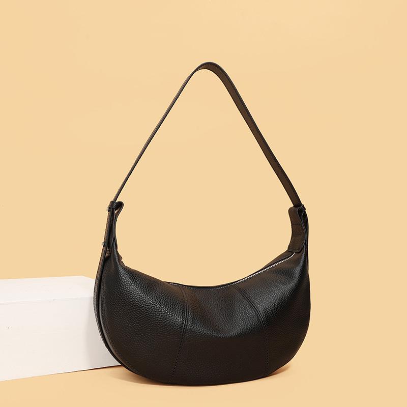 100% Genuine Leather Underarm Women Shoulder Crossbody Bag Large Capacity Half-Mo Women Bags Designer Cowhide Commute Tote Sac