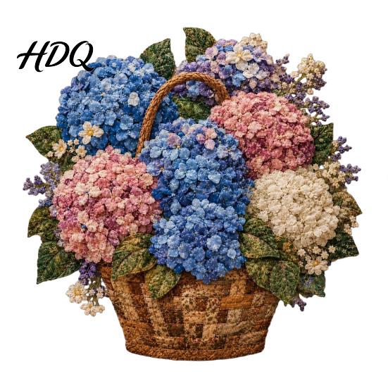 Actividades Manualidades de Tela DIY Cesta de Flores Patchwork Kit Flores en Capas Sala de Manualidades Decoración de Pared Proyecto de Costura Floral 3D para Adultos,