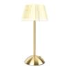 Pleated Table Lamp Cordless Touch Control   1200mAh Rechargeable Battery Operated Nightstand Lamp for Bedroom Living Room