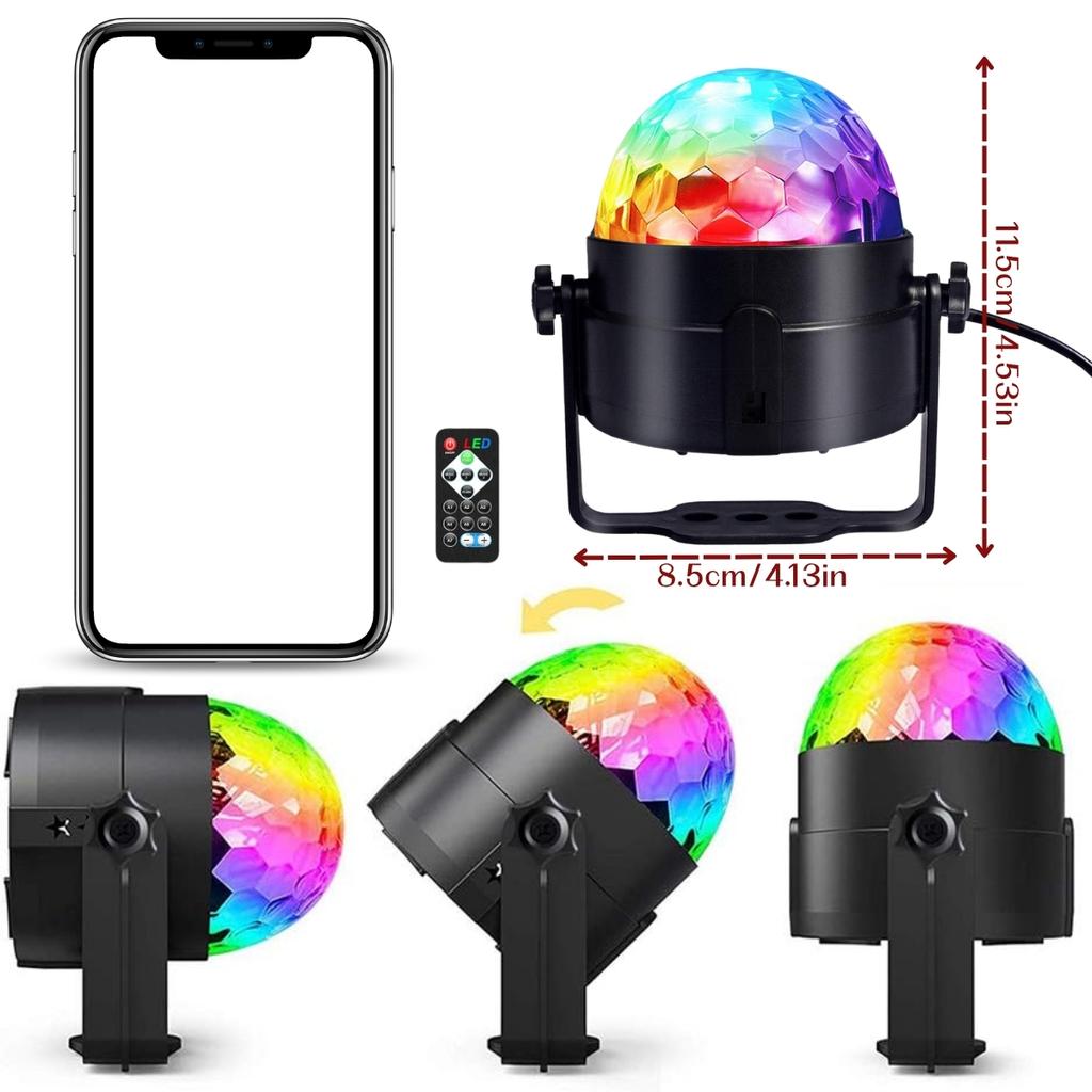 Strobe And Remote Control Disco Ball Ambiance Lights. Holiday Family Gatherings, Birthdays, Weddings, Bars, Clubs