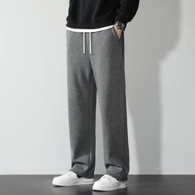 Pantalon plat respirant à bretelles pour homme, grande taille, pour le sport et les loisirs, confortable et ample, quatre saisons, printemps et automne
