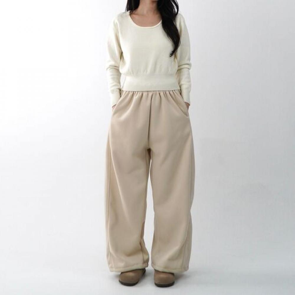 Onl Women Fleece Cut Wide Pants Training Pants