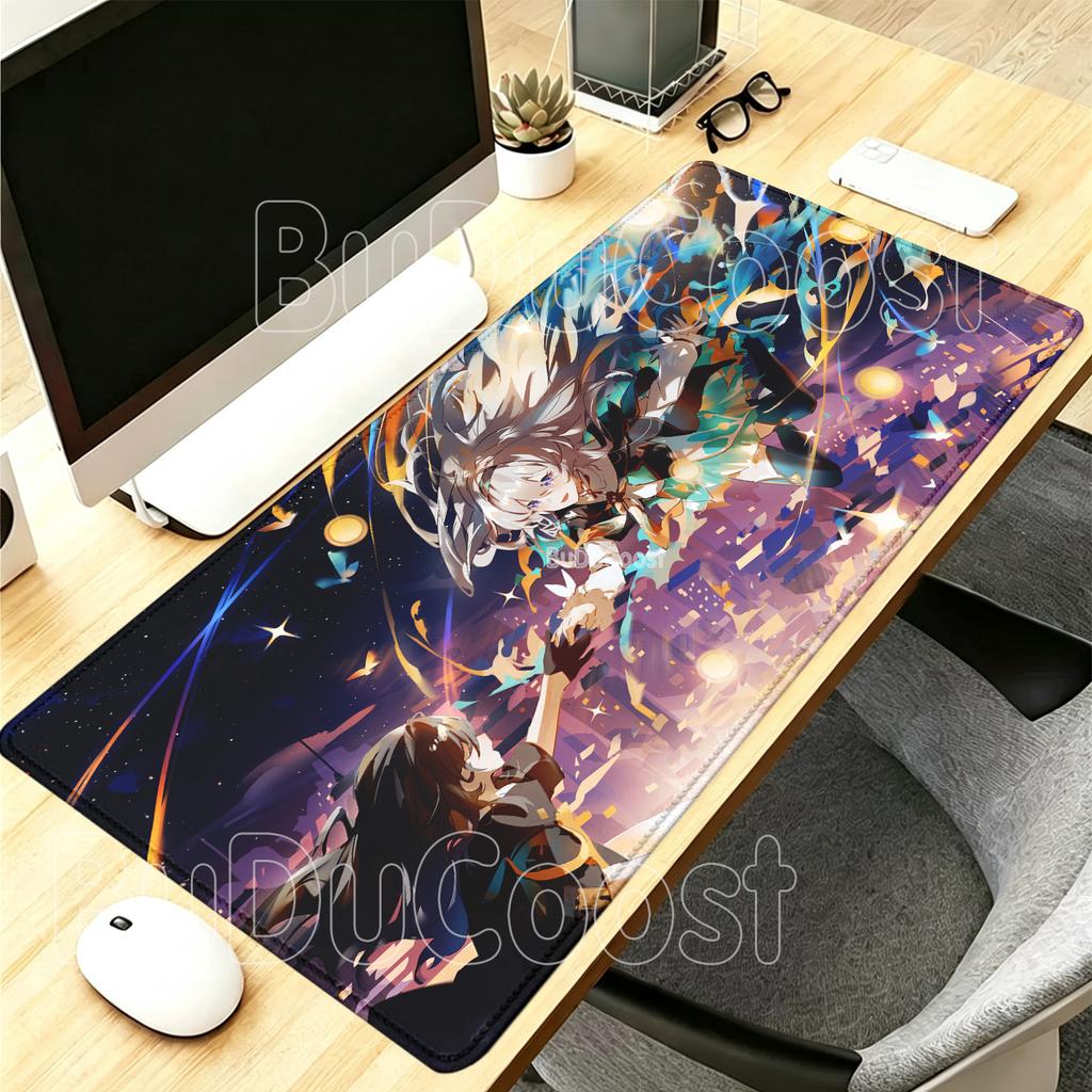 Anime Sexy Girl Firefly Honkai Star Rail HSR Mouse Pad Kawaii HD Printing Desk Mat Pc Cabinet Gaming Keyboard Xxl Large Mousepad