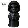 Grim Reaper Pumpkin Figurine 3D Printed Holding Pumpkin, Blank DIY Collectibles for Halloween Paintable Statue, Cute Desktop Shelf Holiday Decor Party