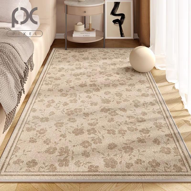 Classical Minimalist Style Loop Pile Carpet Living Room Bedroom Bedside Warm Floor Mat Anti-slip Washable and Quick