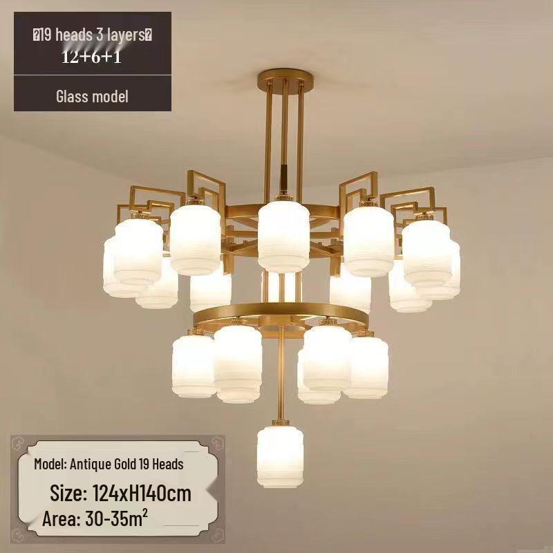 Chinese-Style Duplex High Ceiling Chandelier for Hotel Lobby or Villa