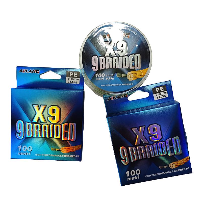 Genuine 9-Strand PE Fishing Line, 100 Meters – Strong Tensile Force for Horse Fishing