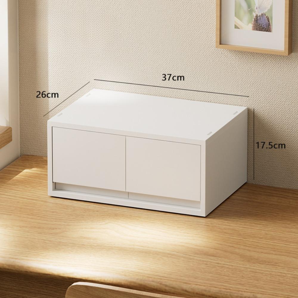 Desktop Storage Box Stackable White Storage Box Household Stationery Storage Multi-functional Storage Box Japanese Storage Box