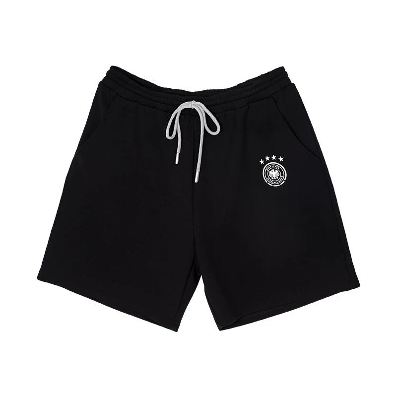 [Official Authentic Product] German National Team | Black Classic Team Logo Sports Shorts, Breathable, Comfortable and Casual M чёрный