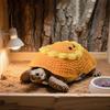 Tortoise Sweater Sunflower Design Warm Knitted Costume With Adjustable Elastic Strap Pet Costume Sweater For Small Animal Winter