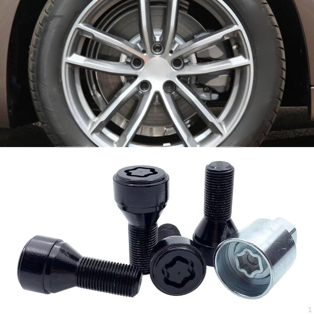 4 Pieces Anti Theft Wheel Bolt Locks Tire Screw Bolts 14 X 1.25mm for 6 03/2011-2013