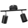 LED Track Light Kit 2 Heads 10.8in Track 90 Degrees Rotatable 2 Light Track Lighting Kit for GU10