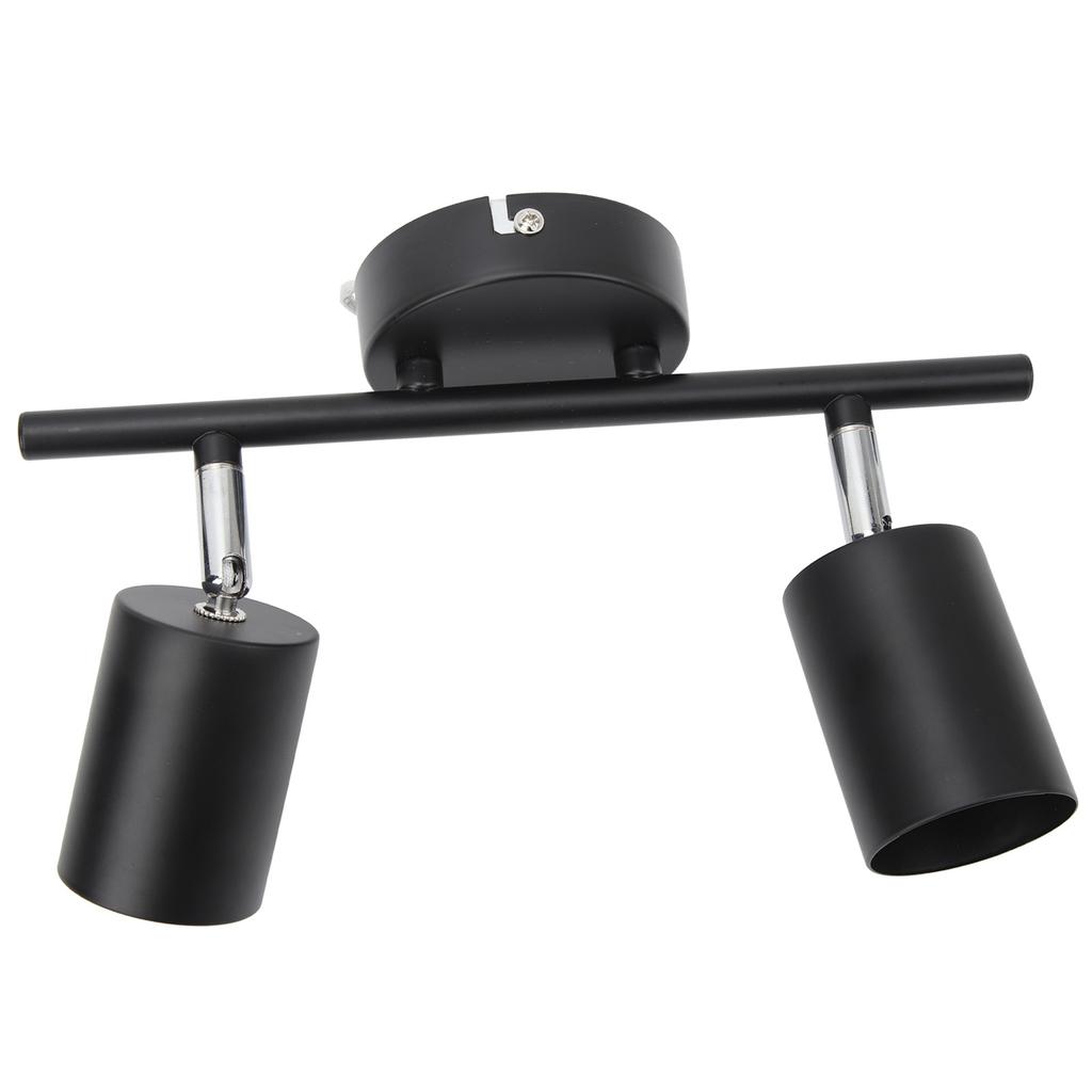 LED Track Light Kit 2 Heads 10.8in Track 90 Degrees Rotatable 2 Light Track Lighting Kit for GU10