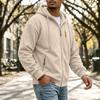 Men's Casual -Lined Hooded Zip-Up Sweatshirt with Pockets Long Sleeve Athletic Jacket