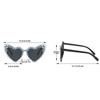 Fake Pearl Sun Glasses Women Heart Sunglasses UV400 Glasses Eye Sunglasses Unique Eyewears for Valentines Day Party