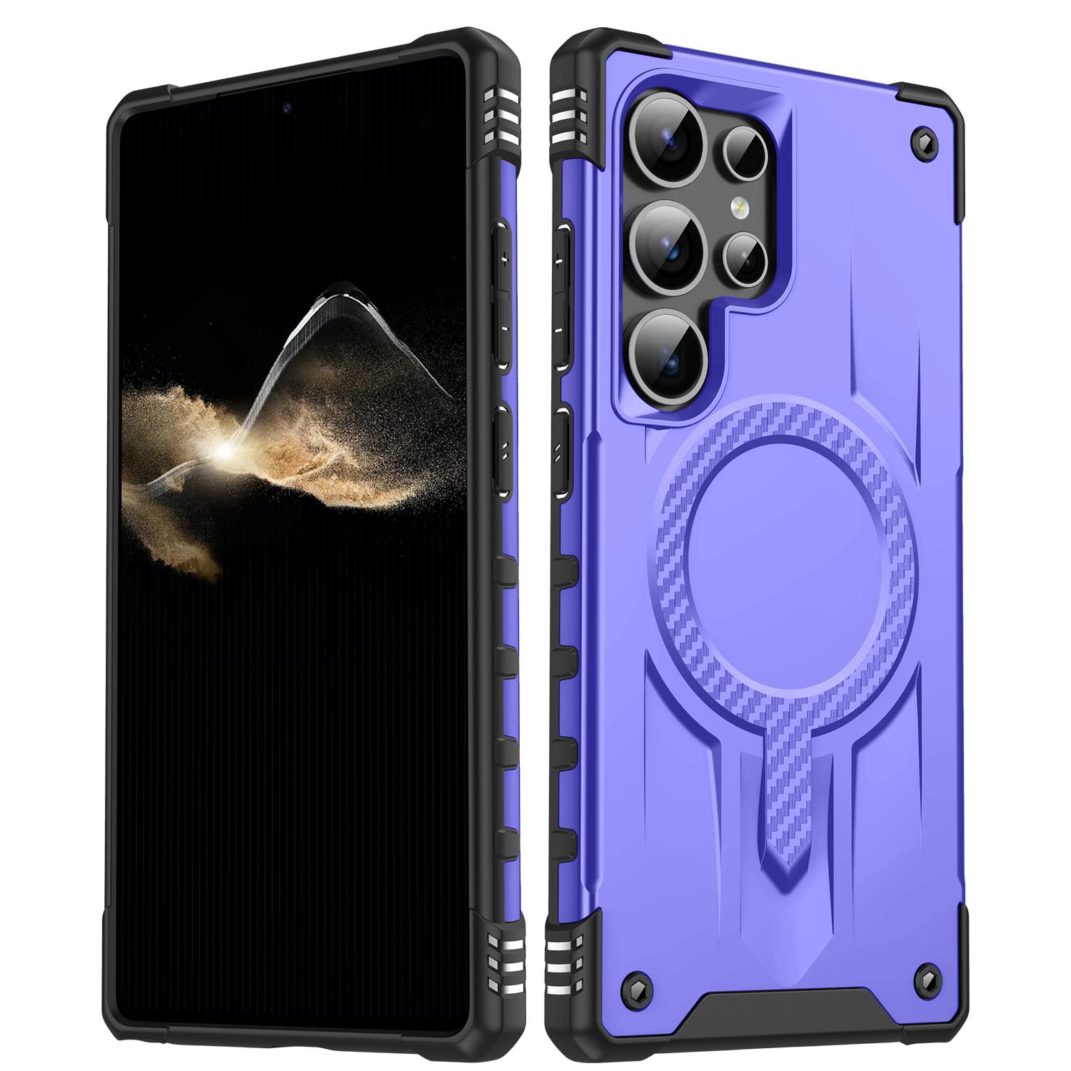 

For Samsung Galaxy S25 Ultra Magnetic Case Four Corner Airbags PC + TPU Phone Cover H