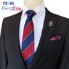 Conjunto de gravata de duas peças com flores para homens, listra, gravata, lenço de mão, paisley, xadrez, gravata