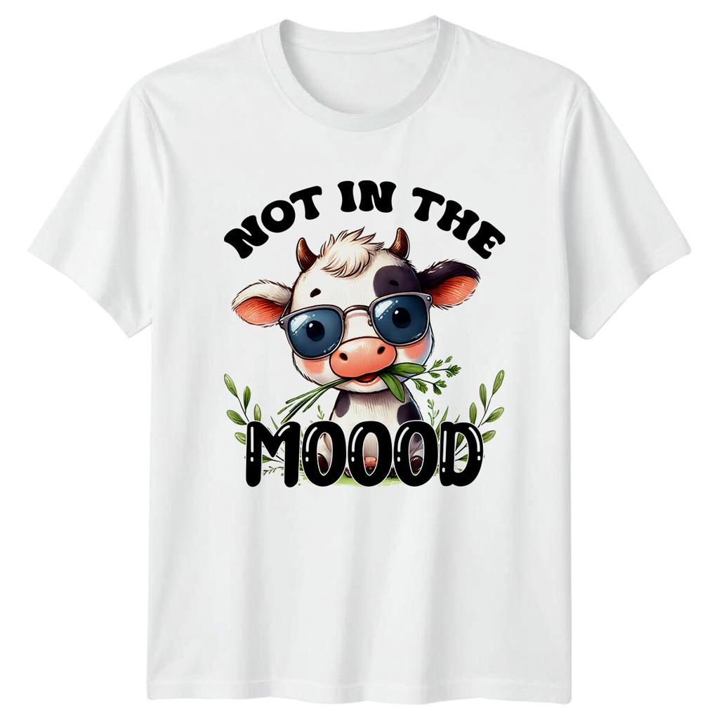 Cool Cow Mood T-Shirt Funny Animal Pun Graphic Tee