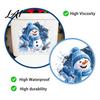 Snowman Decorative Stickers Christmas Toilet Stickers 3D Bathroom Wall Decals Creative Party Decor Waterproof PVC Window Seat Holiday Decals