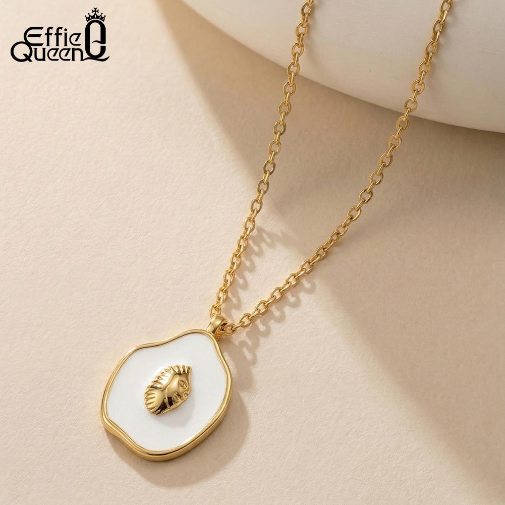 Effie Queen Neue 925 Sterling Silber Vintage Anhänger Halskette Damen Zierlich Minimalistisch Schmuck Anhänger Choker Kette Geschenk SAPN60