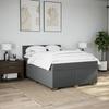 Maison Exclusive - Sommier à lattes de lit avec matelas Gris foncé 140x200cm Tissu