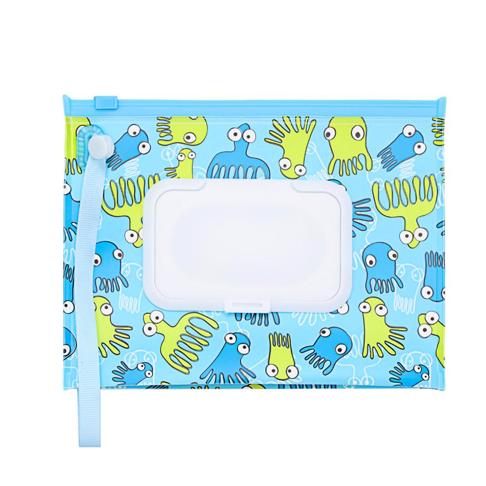 Portable Flip Cover Carrying Case Stroller Accessories Cosmetic Pouch Wet Wipes Bag Tissue Box