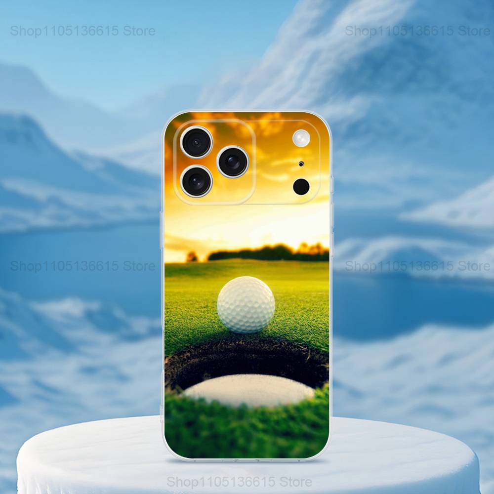 Sport Golf Ball For iPhone 12,Mini,16,X,13,XR,15,Pro,17,Plus,11,Max,14,SE,XS,Transparent Soft Cover Case
