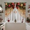 Plain Weave Digital Printing Christmas Curtains Blackout European And American Christmas Decorations