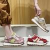 Summer New Color Matching Women's Cowhide Thick-soled Mesh-transparent Trendy Shoes