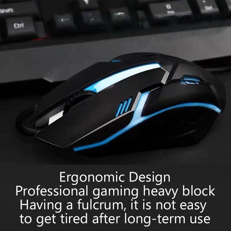 Sports Led Luminous Backlit Wired Mouse Usb Wired For Desktop Laptop Mute Office Computer Gaming Mouse