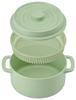 Skater Microwave Pot with Dishwasher Dull Made in Cocotte-Style Colander, Safe, 1600ml, 18cm, Green, Japan, MWCP2-A