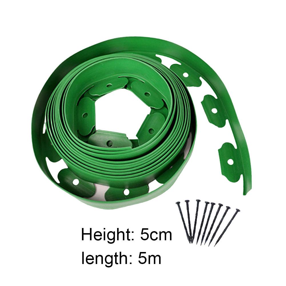 5/10M Fixed Garden Barrier Lawn Grass Plastic Edging Border Landscape Edging Garden Edge Kit With Anchoring Spikes Easy Install