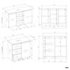 Komoda Costa 1D3S/2D3S Kaszmir