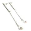 Les Trésors De Lily [N8331] - Silver Ivory 'Sissi' Designer Earrings