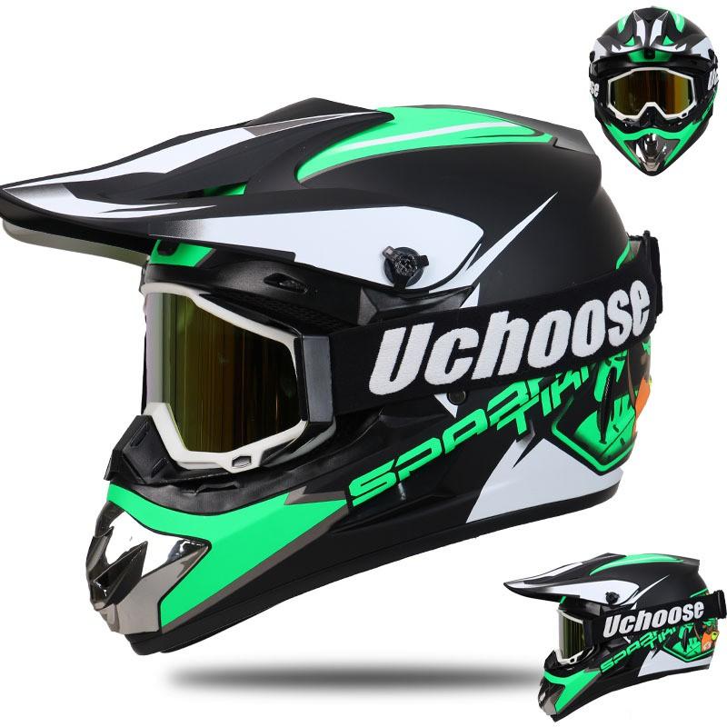 Off-Road Motorcycle Helmet With Visor Dirt Bike ATV Mountain Riding ABS Shell 3C Certified Adult Size S-XL