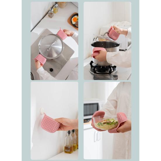 1 Stück Tragbarer Einfacher Ofenhandschuh Reinigen Silikon Hitzebeständig Rutschfest Handclip