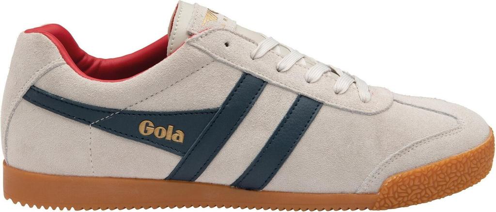 Gola Harrier Suede Sneakers (CMA192) Off White/blue/red