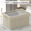 Fabric Drawer-Style Wardrobe Storage Box with Lid for Clothes and Pants