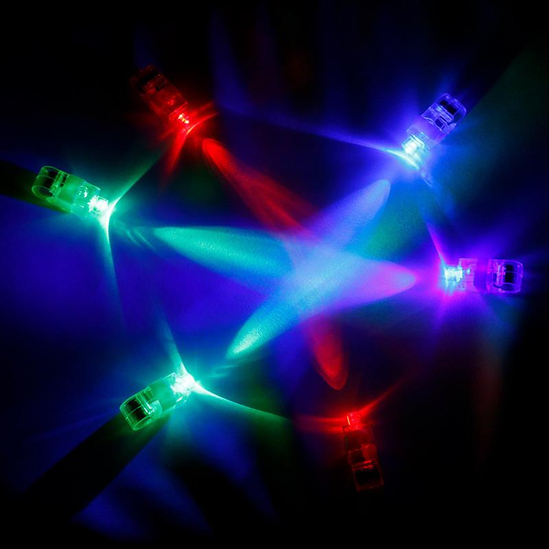 Juguete de Dedos con Luz LED para Fiestas de Discoteca y Conciertos con Efectos de Parpadeo de Colores para Niños y Adolescentes
