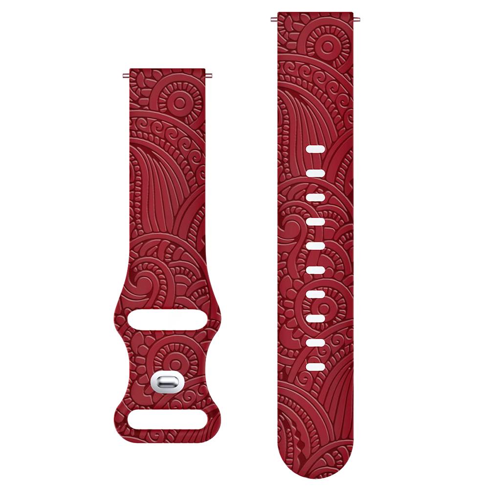 

Carven Pattern Silicone Wrist Strap Universal Smart Bracelet Band 20mm Red