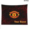 Manchester United F Custom Name Wall Tapestry Aesthetic Wall Hanging Printed Fabric Blanket Decorative Tapestries for Bedroom Living Room Home Decor