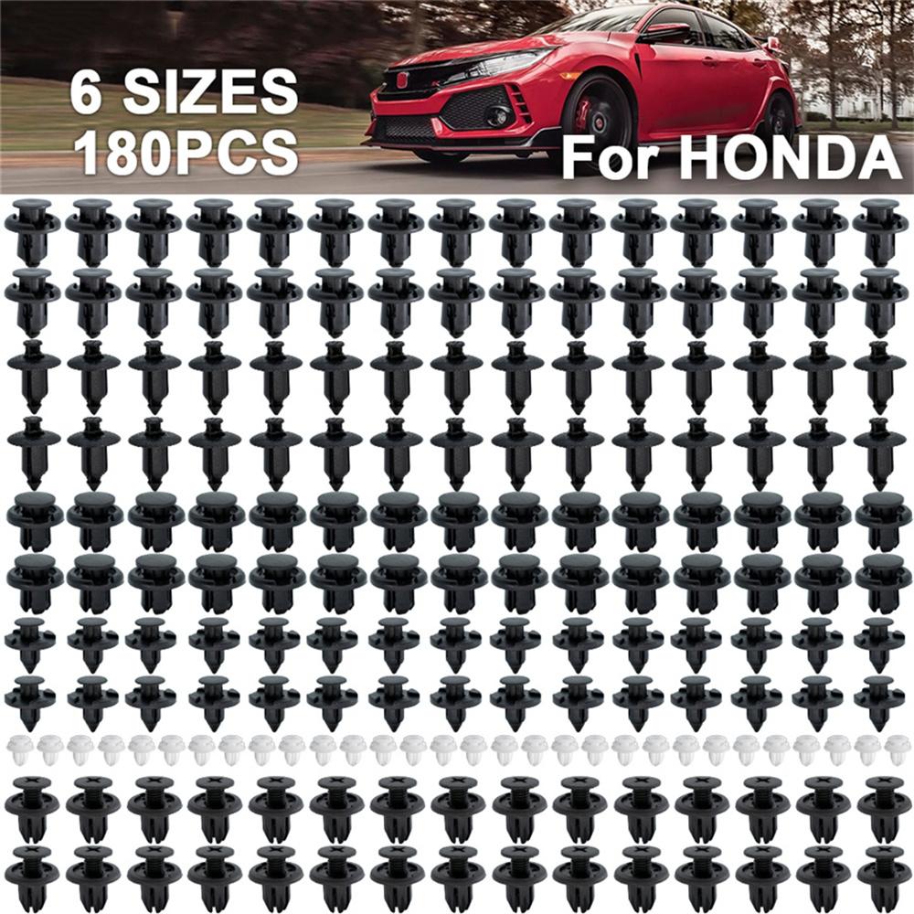 180x Car Fender Bumper Trim Fastener Clips Push Rivet For Honda Accord Civic CRV