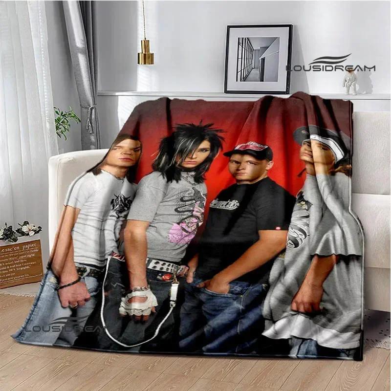 Rock band Tokio Hotel Printed blankets Picnic blanket Flange Warm blanket Home travel blankets bed linings birthday gift